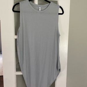 Asymmetrical blue tank top